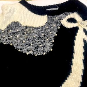 Black vintage sweater custom